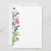 Invitation Fleur sauvage Floral Diaper Raffle Ticket Invitati (Dos)