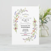 Invitation Fleur sauvage Floral Ditsy (Debout devant)