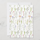 Invitation Fleur sauvage Floral Ditsy (Dos)