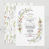 Invitation Fleur sauvage Floral Ditsy (Devant / Derrière)
