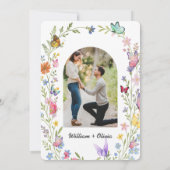 Invitation Fleur sauvage floral Elegant Boho Butterflies Mari (Dos)