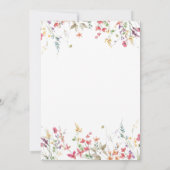 Invitation Fleur sauvage Floral Fête des mariées Bingo Jeu do (Dos)