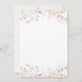 Invitation Fleur sauvage Floral Fête des mariées Bingo Jeu do (Dos)