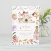 Invitation Fleur sauvage Floral Garden Fée Fée Anniversaire (Debout devant)