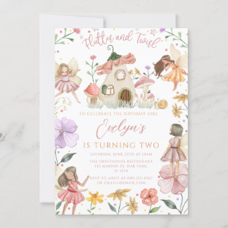 Invitation Fleur sauvage Floral Garden Fée Fée Anniversaire