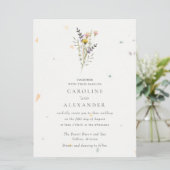 Invitation Fleur sauvage Floral Garden Speckletone Mariage (Debout devant)