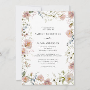 Invitation Fleur sauvage Floral Mariage