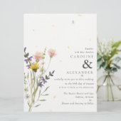 Invitation Fleur sauvage Floral Meadow Garden Mariage (Debout devant)