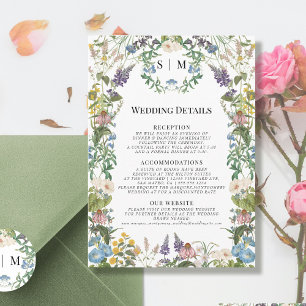 Invitation Fleur sauvage Floral Meadow Spring Wedding Détails