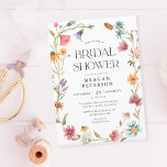 Invitation fleur sauvage Floral Spring Bridal<br><div class="desc">Fêtez votre future mariée avec cette Fête des mariées de printemps florale Aquarelle! Le design est parfait pour n'importe quel baby shower,  et est livré avec des étiquettes correspondants pour partager les bonnes nouvelles.</div>