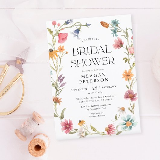 Invitation fleur sauvage Floral Spring Bridal