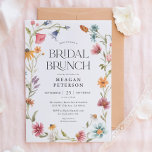 Invitation Fleur sauvage Floral Spring Bridal Brunch Invitati<br><div class="desc">Fêtez votre future mariée avec cette Fête des mariées de printemps florale Aquarelle! Le design est parfait pour n'importe quel baby shower,  et est livré avec des étiquettes correspondants pour partager les bonnes nouvelles.</div>