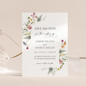 Invitation Fleur sauvage Floral Wedding Enregistrer la date