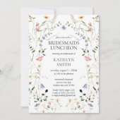 Invitation Fleur sauvage Floral Wreath Garden Bridesservantes (Devant)