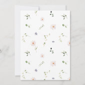 Invitation Fleur sauvage Floral Wreath Garden Bridesservantes (Dos)