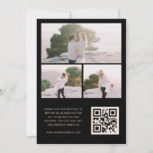 Invitation Fleur sauvage foncée 3 Collage photo Code QR Maria (Dos)