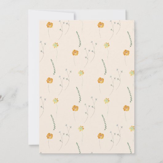 Invitation Fleur sauvage fraîche (Dos)