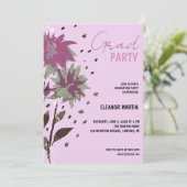 Invitation Fleur sauvage fraîche Lilac Purple (Debout devant)