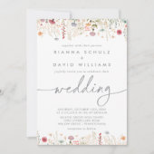 Invitation Fleur sauvage Galant Multicolor Mariage avant et a (Devant)