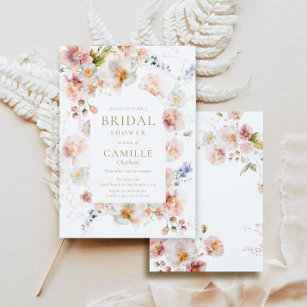Invitation fleur sauvage Garden Bridal Shower