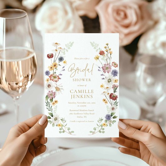 Invitation fleur sauvage Garden Bridal Shower
