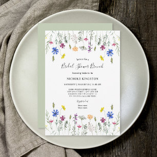 Invitation Fleur sauvage Garden Fête des mariées Brunch Invit