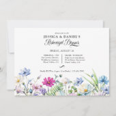 Invitation Fleur sauvage Garden Floral Mariage Dîner de répét (Devant)