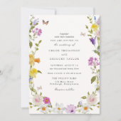 Invitation Fleur sauvage Garden Mariage élégant (Devant)