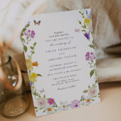 Invitation Fleur sauvage Garden Mariage élégant