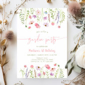Invitation Fleur sauvage Garden Party 1er anniversaire
