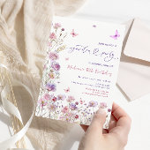 Invitation Fleur sauvage Garden Party N'importe quel âge anni