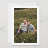 Invitation Fleur sauvage Gay pride minimal Floral Mariage pho (Dos)