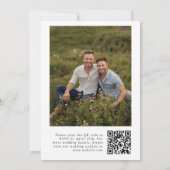 Invitation Fleur sauvage Gay QR Code Mariage photo (Dos)