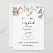 Invitation Fleur sauvage Guess the Baby Food Game Card (Devant)