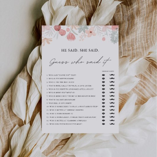 Invitation Fleur sauvage Il A Dit Qu'Elle A Dit Chaussure Mod