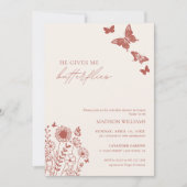 Invitation Fleur sauvage Il Me Donne Fête des mariées De Papi (Devant)
