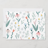 Invitation Fleur sauvage Jalon Anniversaire |Deux bonnes chos (Dos)