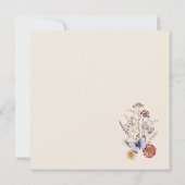 Invitation Fleur sauvage Jardin Whimsical Bébé En Fleur (Dos)