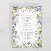 Invitation Fleur sauvage Jardin Whimsical Boho Rustique Maria (Devant / Derrière)