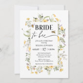 Invitation Fleur sauvage Jaune De Cadre Signifié Pour Être Fê (Devant)