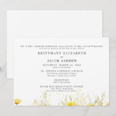 Invitation Fleur sauvage Jaune Les deux parents 2 Venue Maria (Devant / Derrière)