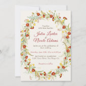 Invitation Fleur sauvage Jaune Marigold Mariage de feuillage (Devant)