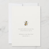 Invitation Fleur sauvage Jaune Sucré Comme Peut Être Baby sho (Dos)