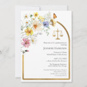 Invitation Fleur sauvage Law School Graduation Party Photo (Devant)