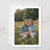 Invitation Fleur sauvage Lesbian Pride Floral Photo Mariage (Dos)