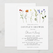 Invitation Fleur sauvage LGBTQ Gay pride Floral Couple's Show (Devant / Derrière)