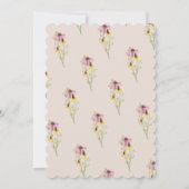 Invitation Fleur sauvage Lingerie Douche Rustique Botanique (Dos)