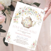 Invitation Fleur sauvage Love est brasser Tea Party Fête des