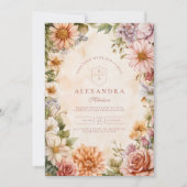 Invitation Fleur sauvage lunaire Meadow Garden Graduation (Devant)
