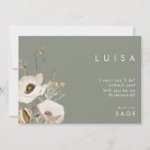 Invitation Fleur sauvage lunatique | Proposition d'ivoirienne (Dos)